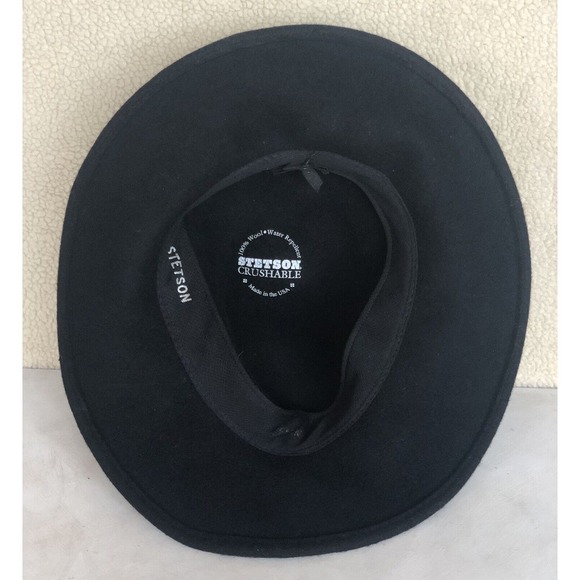 Stetson Unisex S Bozeman Outdoor Travel Hat Crushable Black Wool Leather Band main image 8